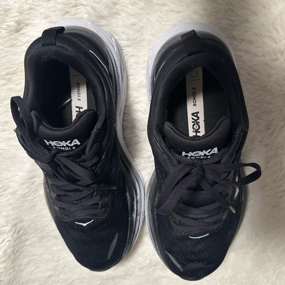 Hoka Bondi 8 Women's Black Athletic Shoes - Picture 9 of 9